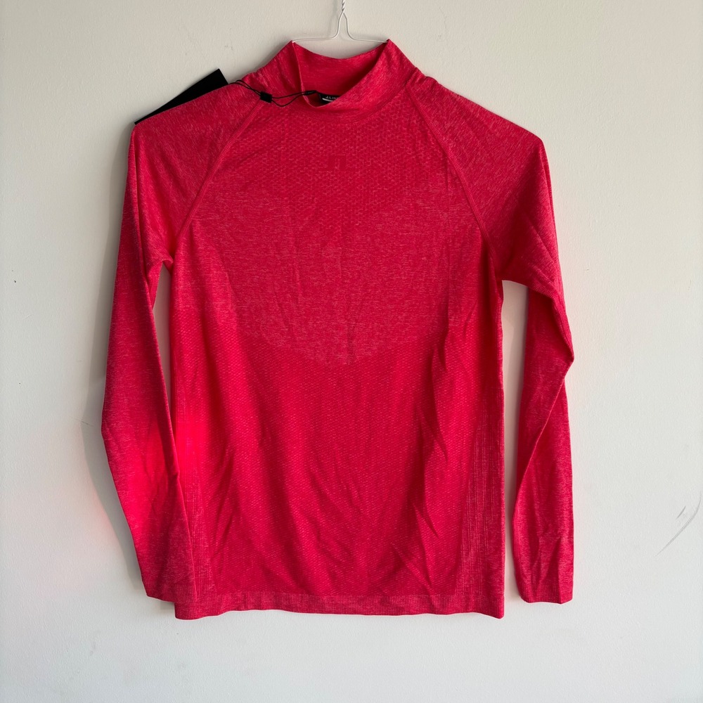 J.Lindeberg Camilla Top RoseRed Melange Mock Neck Base Layer GWJT08812 Small NEW